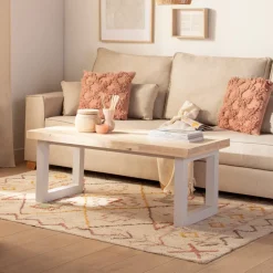 Klast Home Mesas De Centro>Alys Natural/Blanco