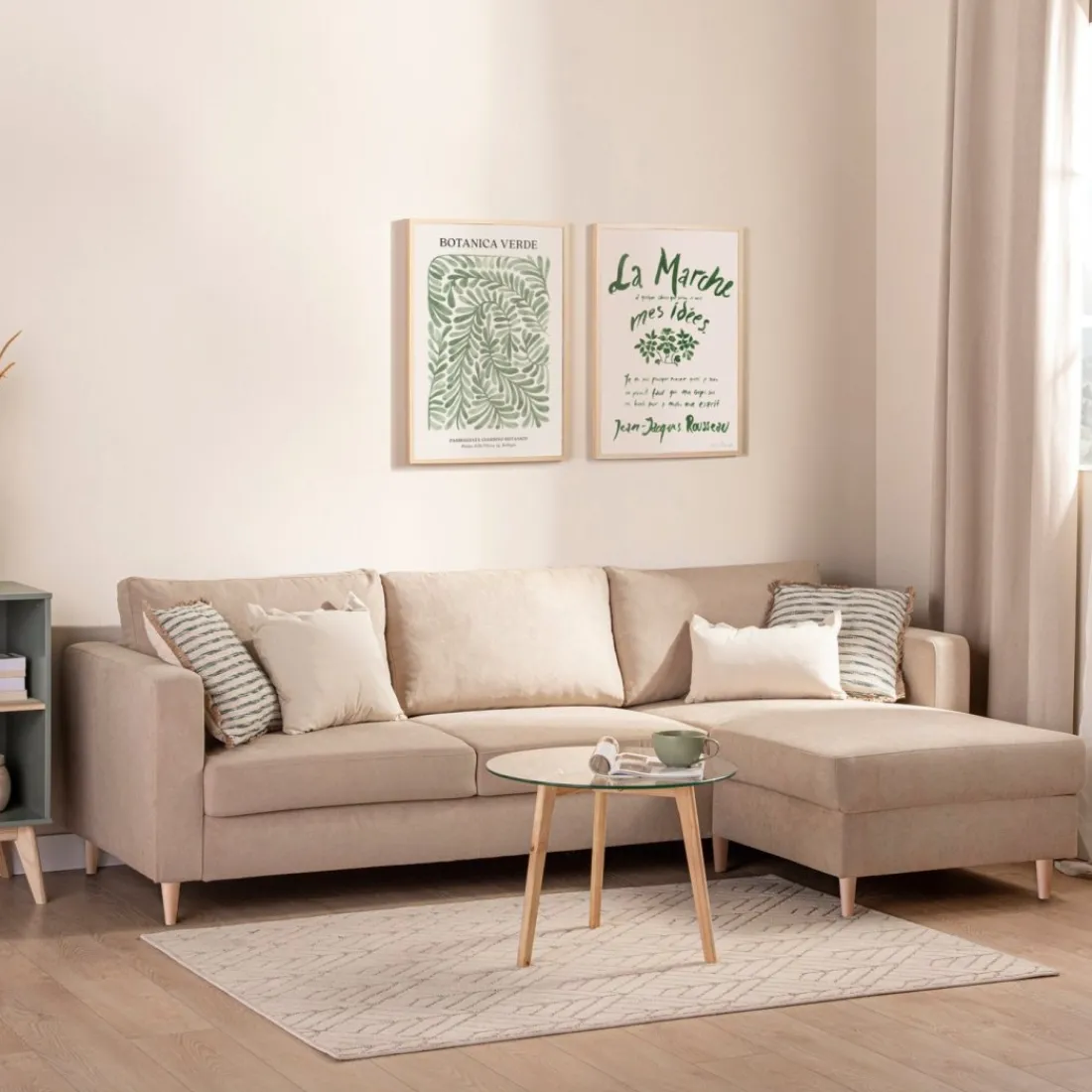 Klast Home Sofás Con Chaise Longue>Beth Beige