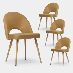 Klast Home Packs 4 Sillas Tapizadas|Sillas De Comedor Y Cocina>Blair Mostaza