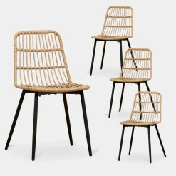 Klast Home Ratán|Pack 4 Sillas Ratán>Dyla