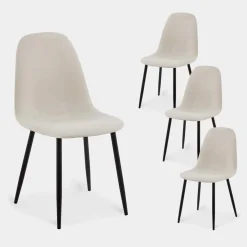 Klast Home Packs 4 Sillas Tapizadas|Sillas De Comedor Y Cocina>Elia Beige
