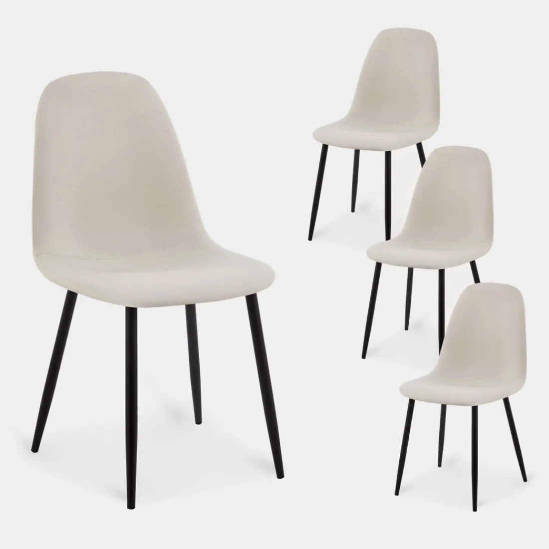 Klast Home Packs 4 Sillas Tapizadas|Sillas De Comedor Y Cocina>Elia Beige