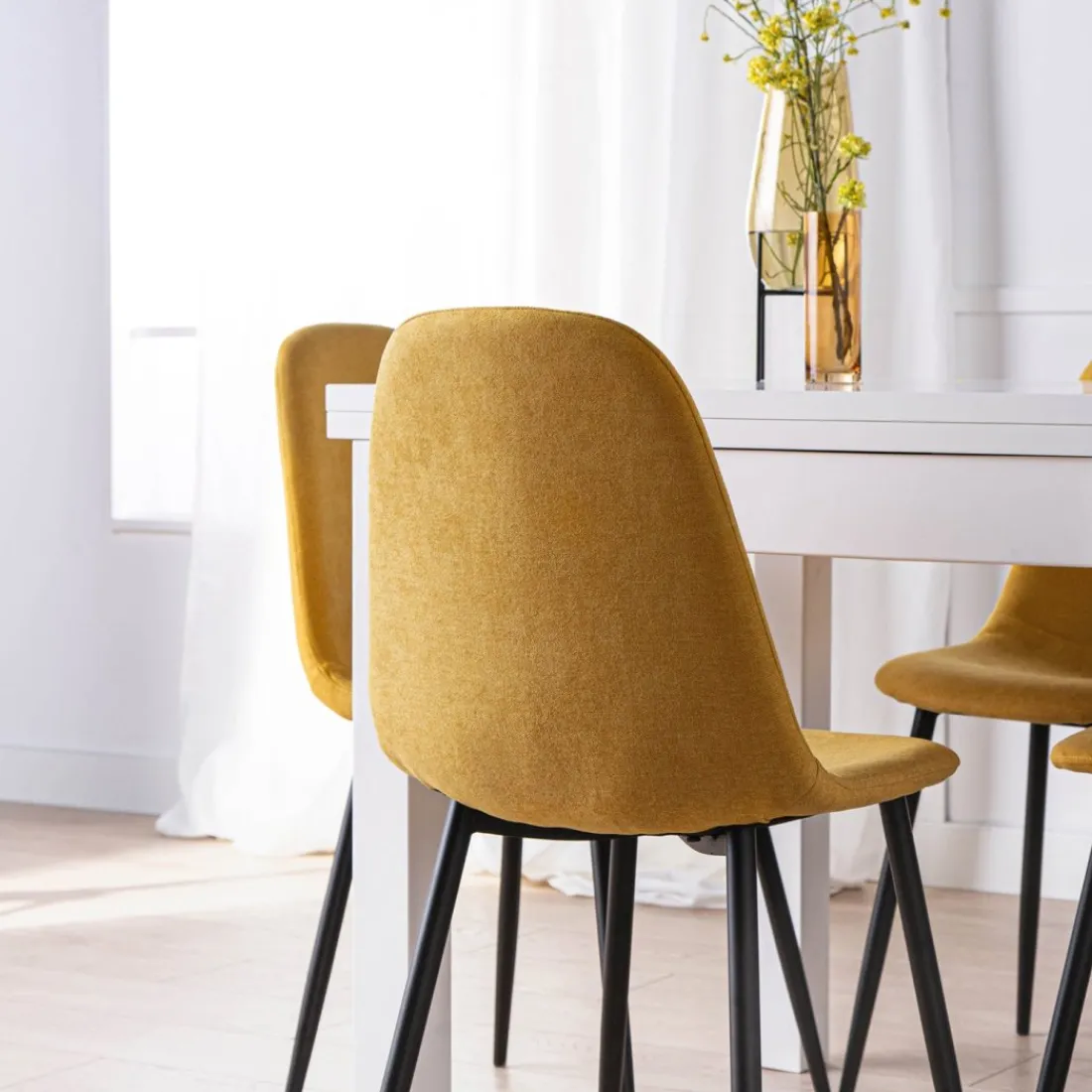 Klast Home Packs 4 Sillas Tapizadas|Sillas De Comedor Y Cocina>Ellis Mostaza