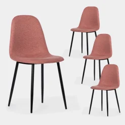 Klast Home Packs 4 Sillas Tapizadas|Sillas De Comedor Y Cocina>Ellis Terracota