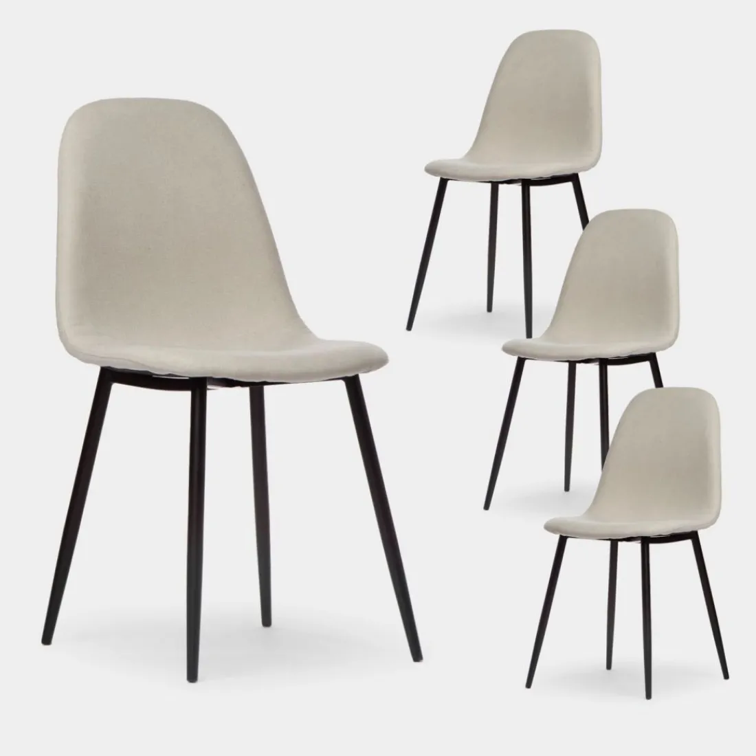 Klast Home Packs 4 Sillas Tapizadas|Sillas De Comedor Y Cocina>Ellis Beige