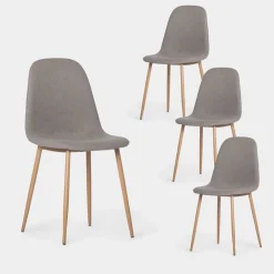 Klast Home Packs 4 Sillas Tapizadas|Sillas De Comedor Y Cocina>Ellis Gris