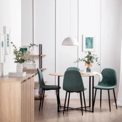 Klast Home Packs 4 Sillas Tapizadas|Sillas De Comedor Y Cocina>Ellis Verde oscuro