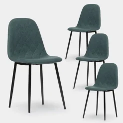 Klast Home Packs 4 Sillas Tapizadas|Sillas De Comedor Y Cocina>Ellis Verde oscuro