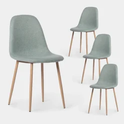 Klast Home Packs 4 Sillas Tapizadas|Sillas De Comedor Y Cocina>Ellis Verde