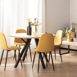 Klast Home Packs 4 Sillas Tapizadas|Sillas De Comedor Y Cocina>Ellis Mostaza