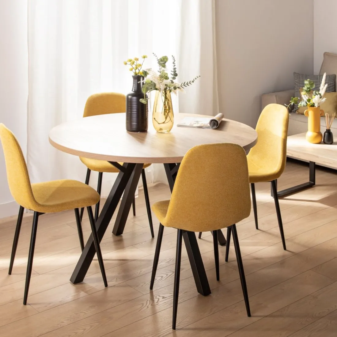 Klast Home Packs 4 Sillas Tapizadas|Sillas De Comedor Y Cocina>Ellis Mostaza