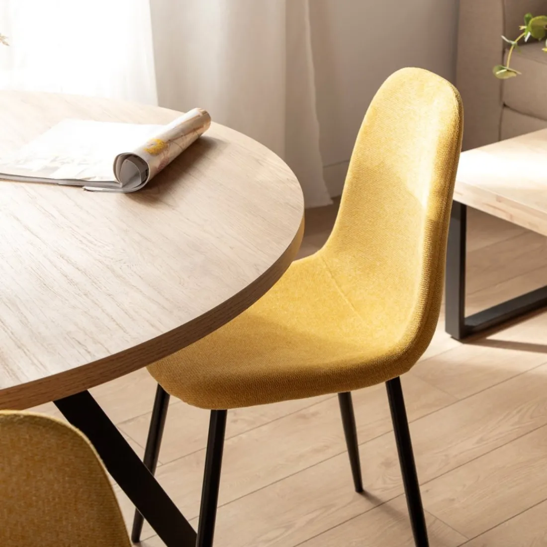 Klast Home Packs 4 Sillas Tapizadas|Sillas De Comedor Y Cocina>Ellis Mostaza