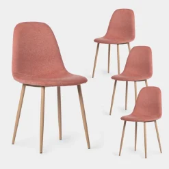 Klast Home Packs 4 Sillas Tapizadas|Sillas De Comedor Y Cocina>Ellis Terracota