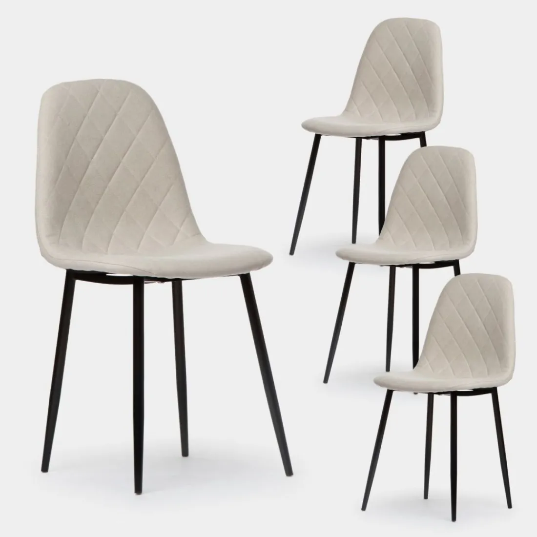 Klast Home Packs 4 Sillas Tapizadas|Sillas De Comedor Y Cocina>Ellis Beige