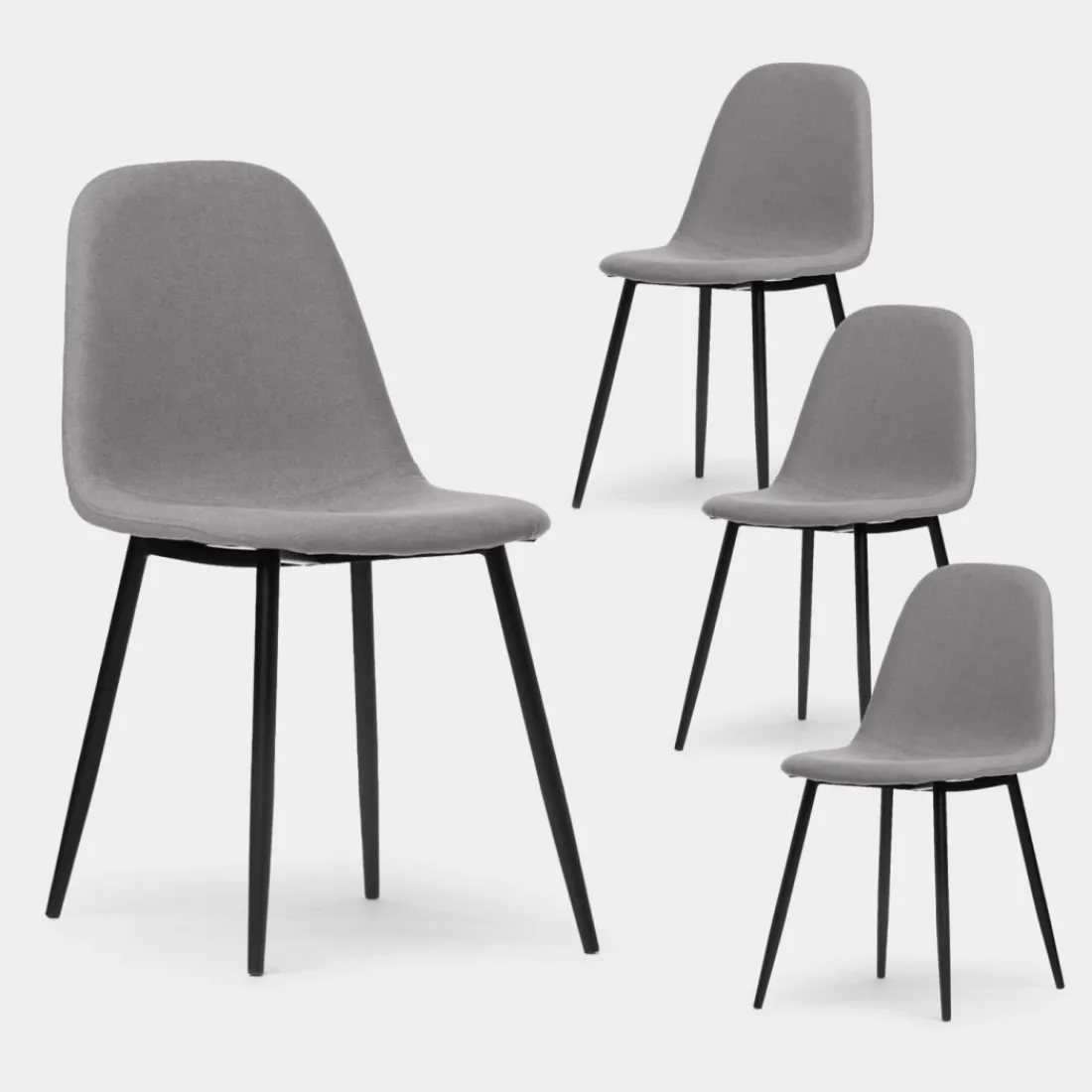 Klast Home Packs 4 Sillas Tapizadas|Sillas De Comedor Y Cocina>Ellis Gris