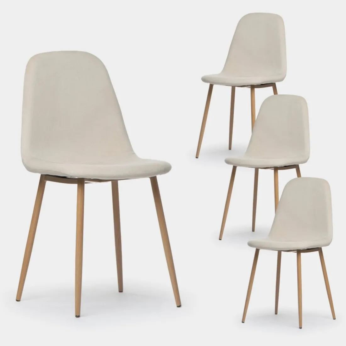 Klast Home Packs 4 Sillas Tapizadas|Sillas De Comedor Y Cocina>Ellis Beige