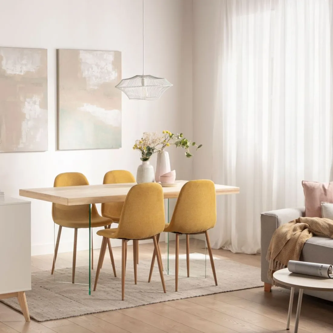 Klast Home Packs 4 Sillas Tapizadas|Sillas De Comedor Y Cocina>Ellis Mostaza