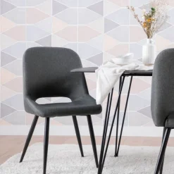 Klast Home Packs 2 Sillas Tapizadas|Sillas De Comedor Y Cocina>Emily Gris oscuro