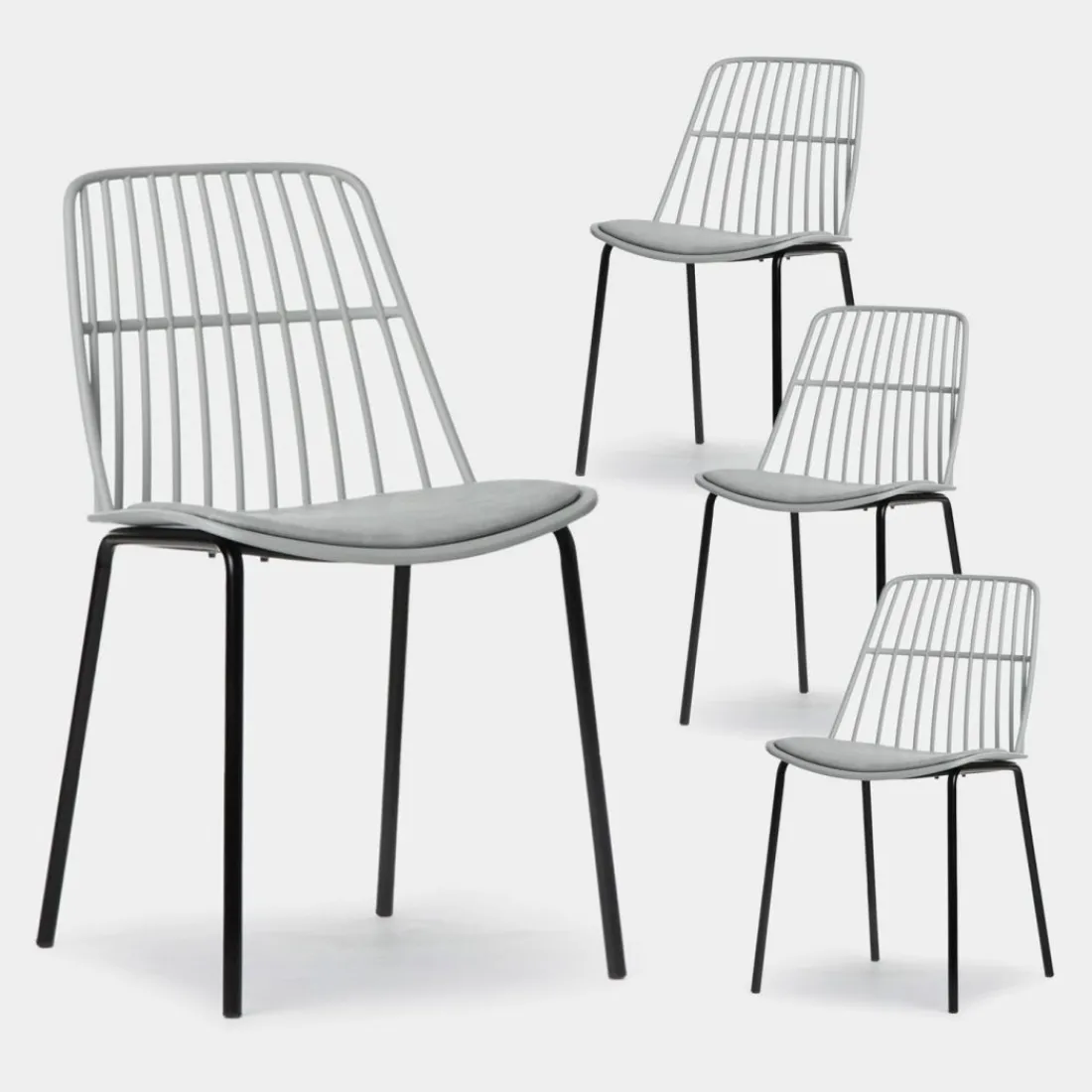 Klast Home Packs 4 Sillas Polipropileno|Sillas De Exterior>Erica Gris