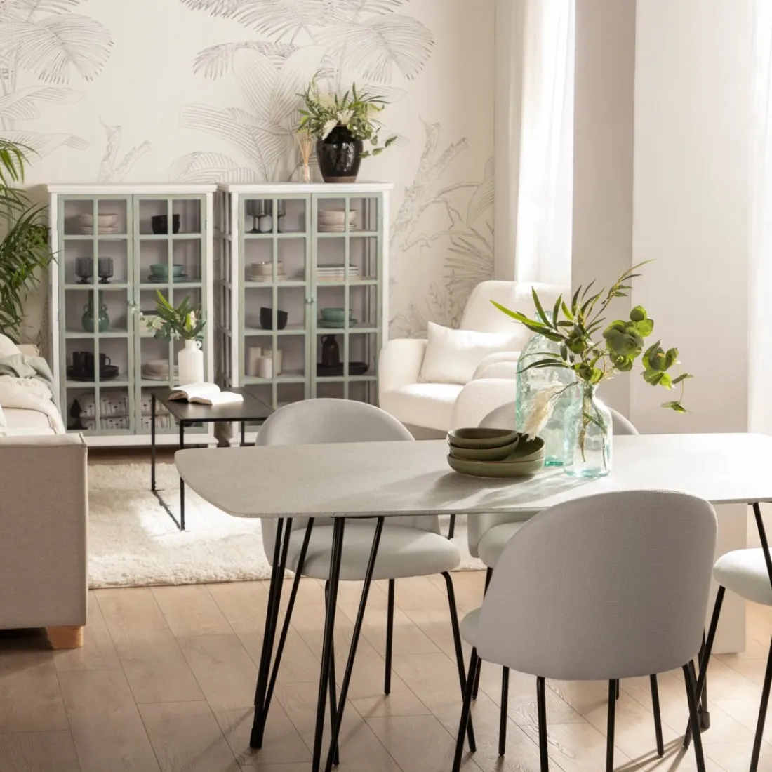 Klast Home Vitrinas>Folk Verde/Blanco