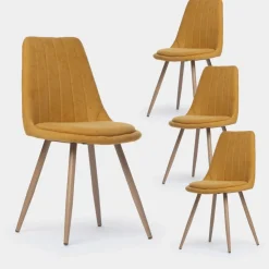 Klast Home Packs 4 Sillas Tapizadas|Sillas De Comedor Y Cocina>Ingrid Mostaza