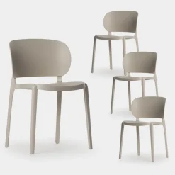 Klast Home Packs 4 Sillas Polipropileno|Sillas De Exterior>Jana Beige