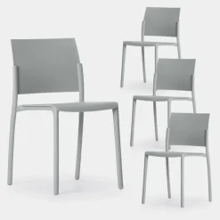 Klast Home Packs 4 Sillas Polipropileno|Sillas De Exterior>Jeven Gris