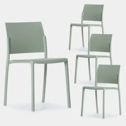 Klast Home Packs 4 Sillas Polipropileno|Sillas De Exterior>Jeven Verde