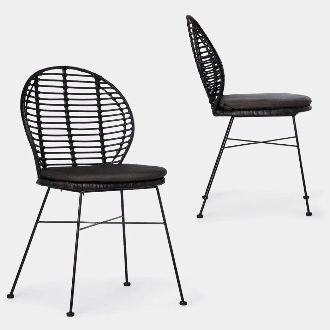 Klast Home Ratán|Packs 2 Sillas Ratán>Kala Negro