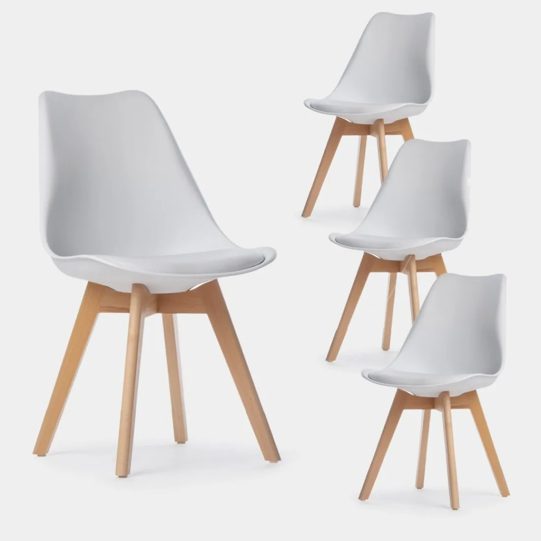 Klast Home Packs 4 Sillas Polipropileno|Sillas De Exterior>Kler Blanco