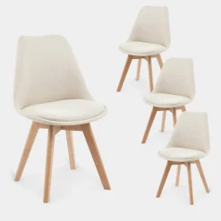 Klast Home Packs 4 Sillas Tapizadas|Sillas De Comedor Y Cocina>Kler Beige