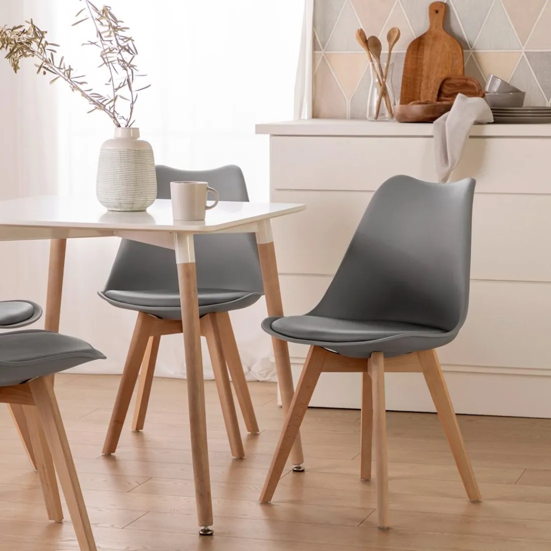 Klast Home Packs 4 Sillas Polipropileno|Sillas De Exterior>Kler Gris