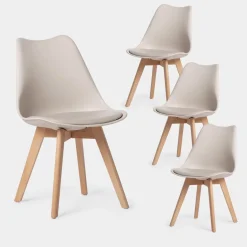 Klast Home Packs 4 Sillas Polipropileno|Sillas De Exterior>Kler Beige