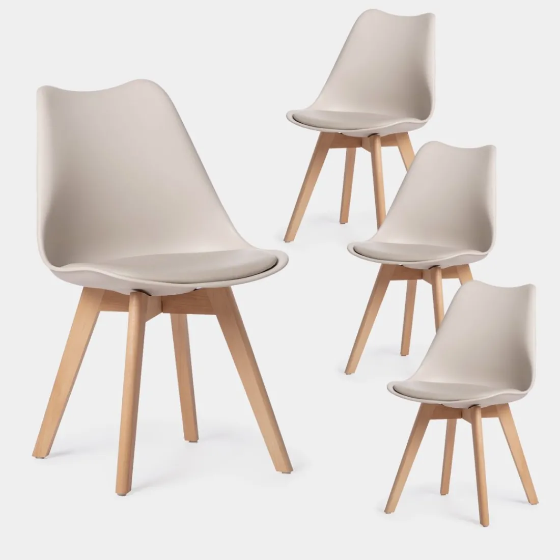 Klast Home Packs 4 Sillas Polipropileno|Sillas De Exterior>Kler Beige