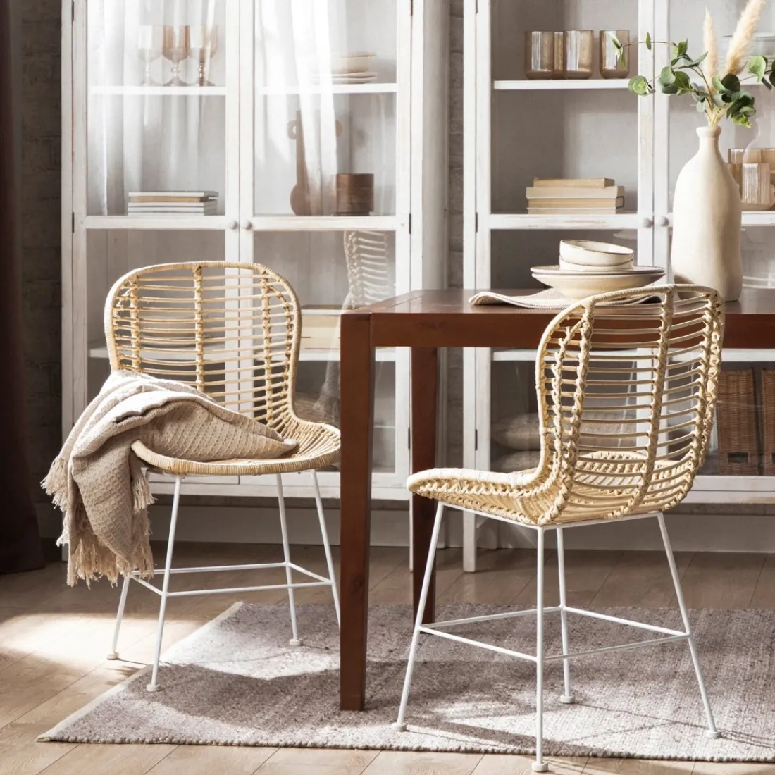 Klast Home Ratán|Sillas De Exterior>Leo Natural/Blanco