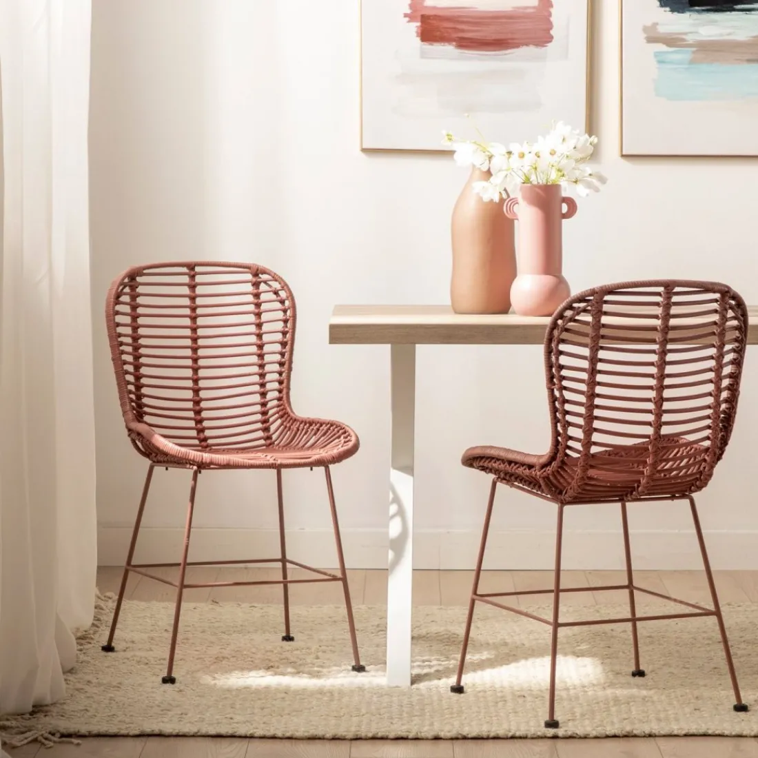 Klast Home Ratán|Packs 2 Sillas Ratán>Leo Terracota