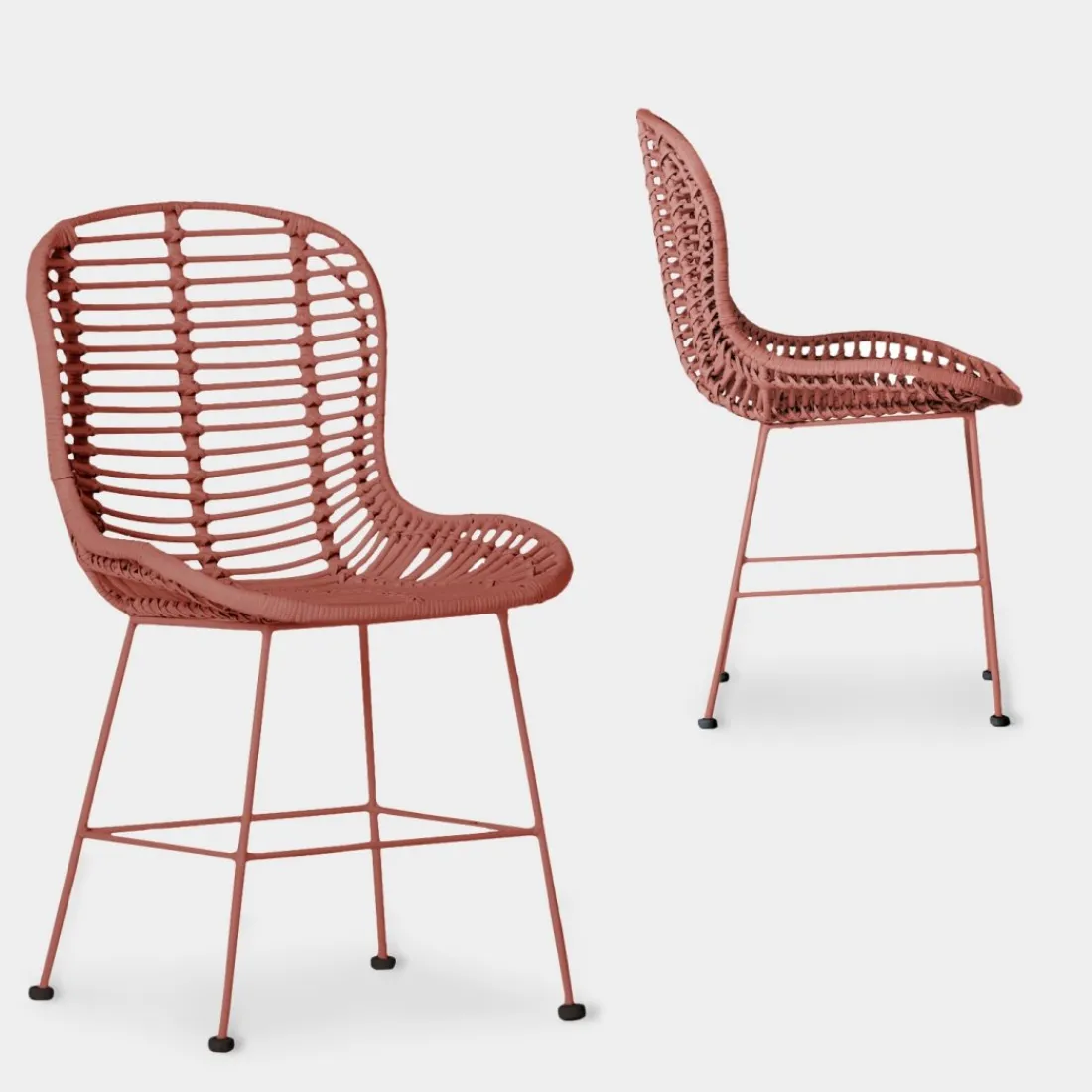 Klast Home Ratán|Packs 2 Sillas Ratán>Leo Terracota