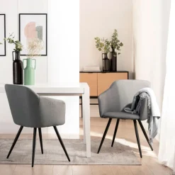 Klast Home Packs 2 Sillas Tapizadas|Sillas De Comedor Y Cocina>Liam Gris topo oscuro