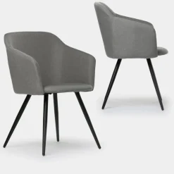 Klast Home Packs 2 Sillas Tapizadas|Sillas De Comedor Y Cocina>Liam Gris topo oscuro