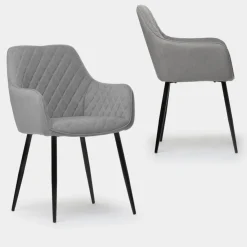 Klast Home Packs 2 Sillas Tapizadas|Sillas De Comedor Y Cocina>Lizel Gris