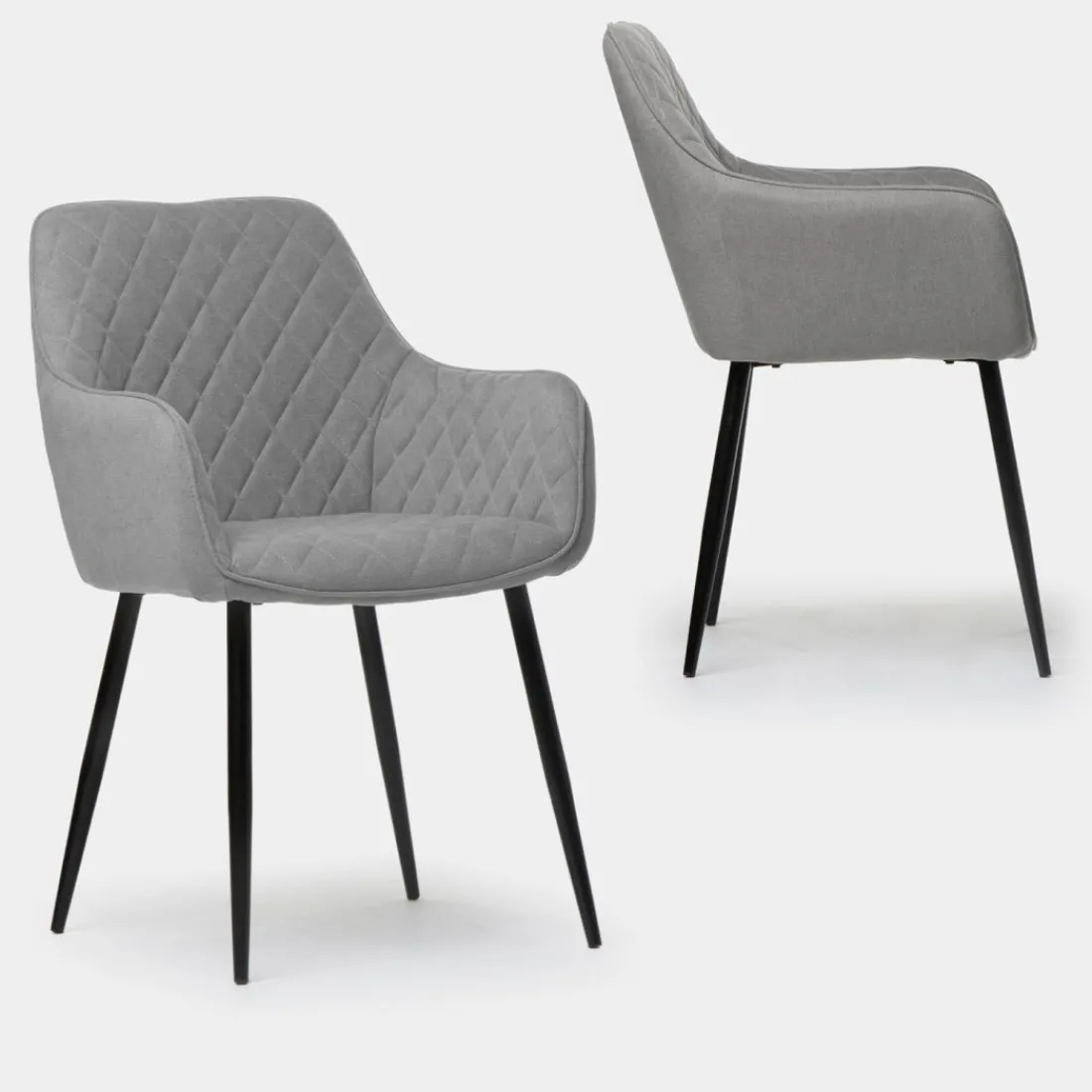 Klast Home Packs 2 Sillas Tapizadas|Sillas De Comedor Y Cocina>Lizel Gris