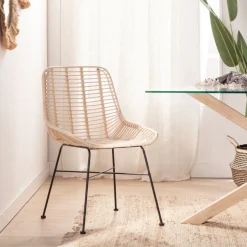 Klast Home Ratán|Sillas De Exterior>Lui Negro/Natural/Natural/blanco