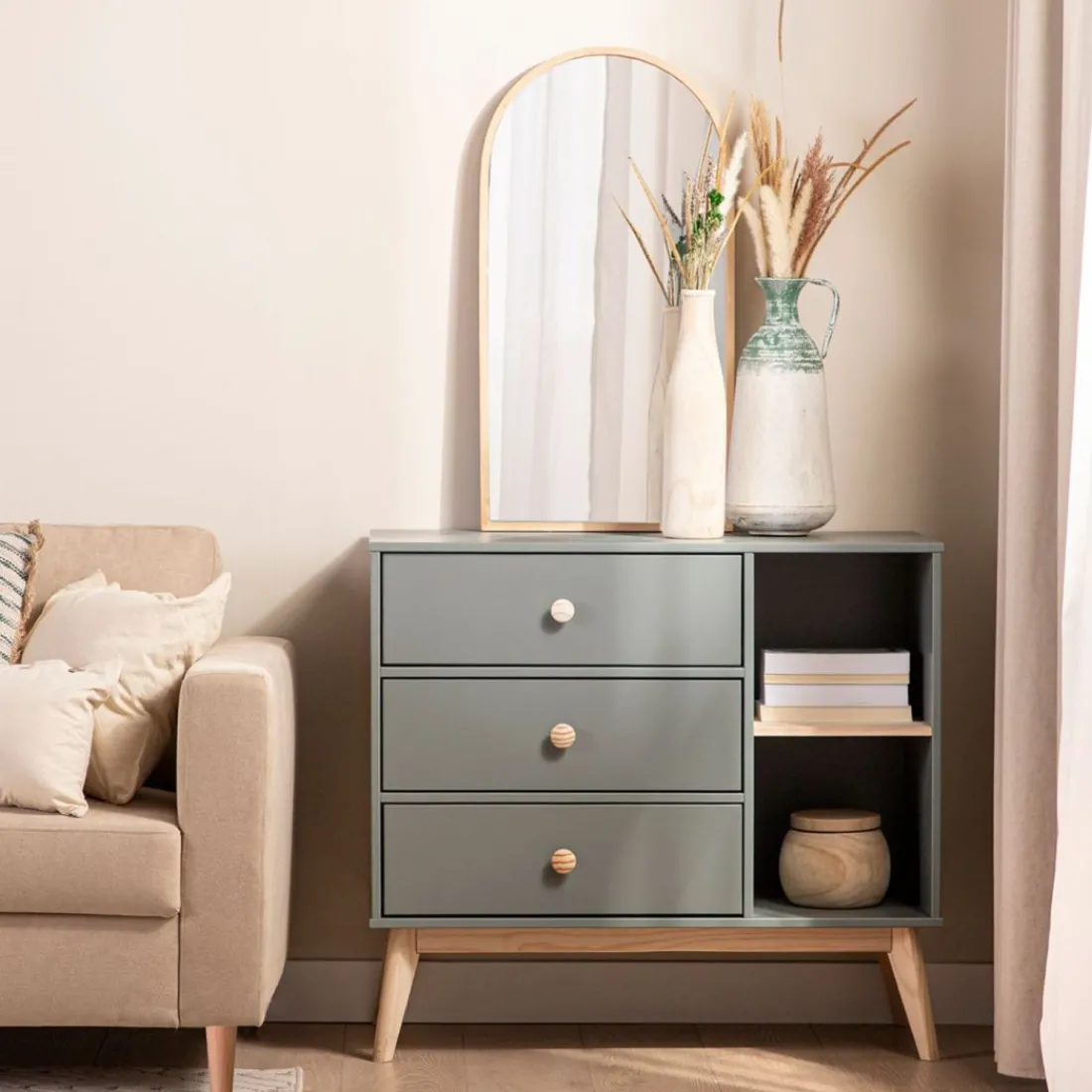 Klast Home Cómodas>Luke Verde antracita