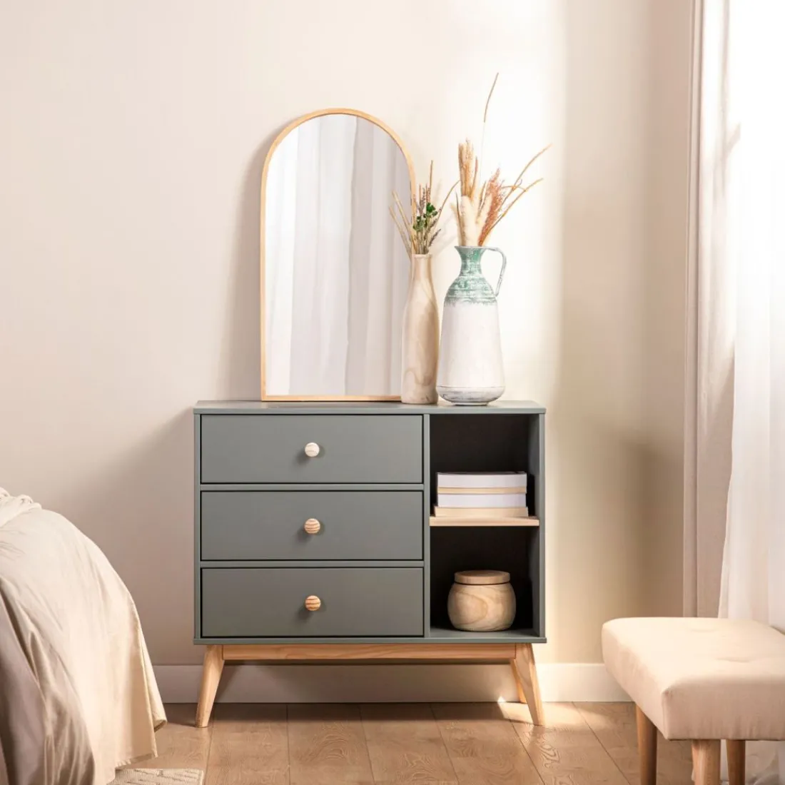 Klast Home Cómodas>Luke Verde antracita