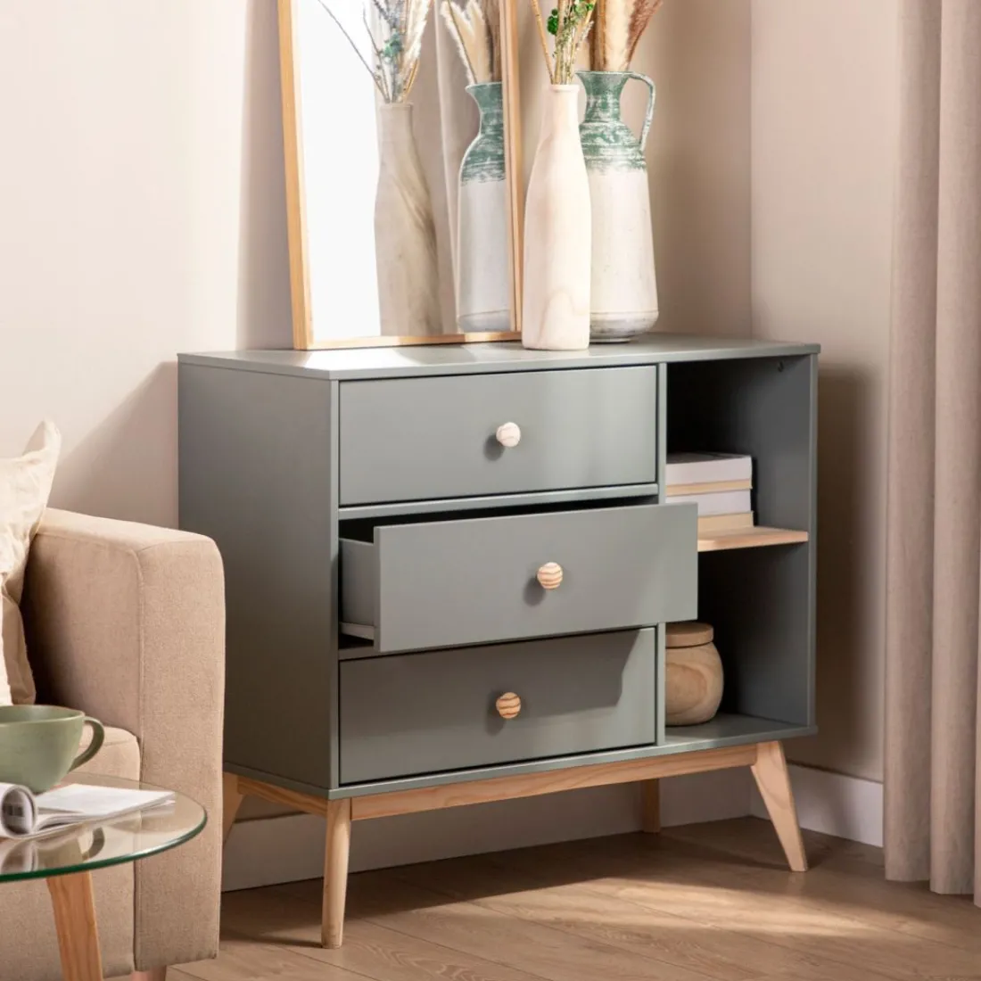 Klast Home Cómodas>Luke Verde antracita