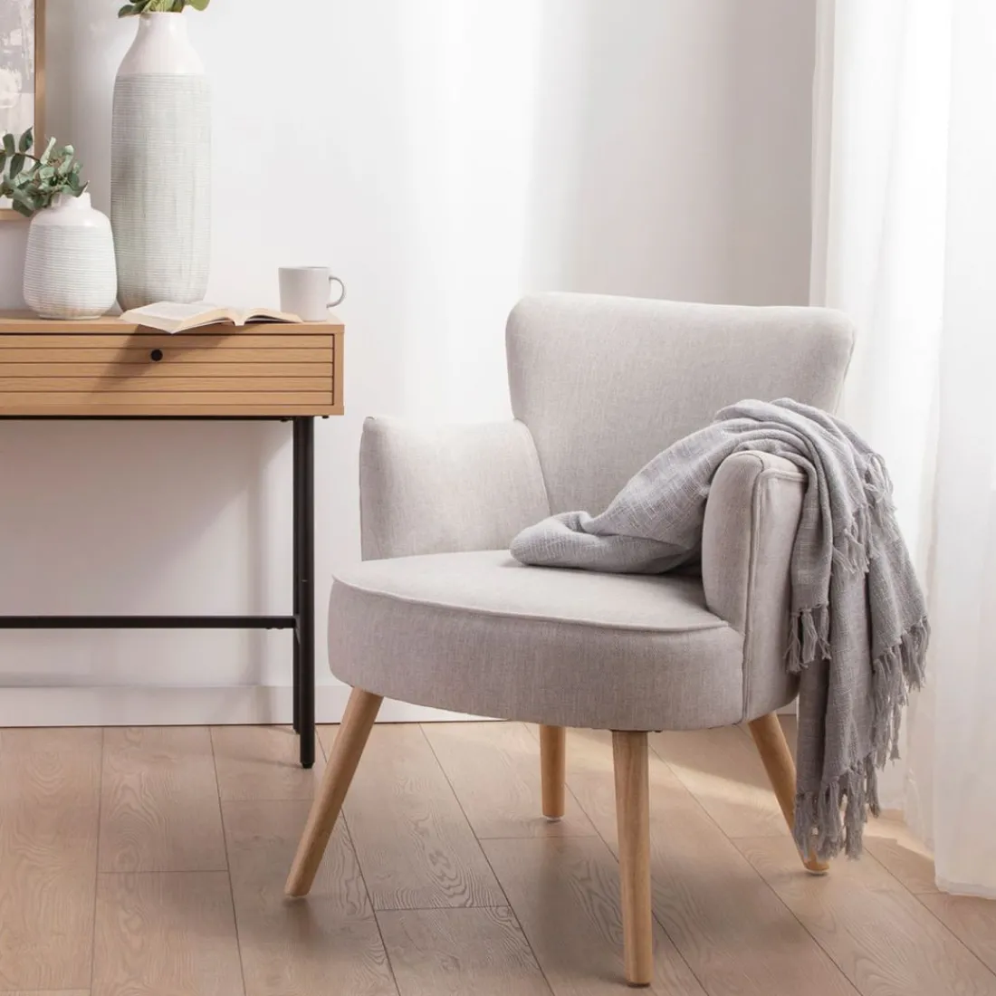 Klast Home Butacas Para Dormitorio|Sillones Y Butacas>Megan Gris perla