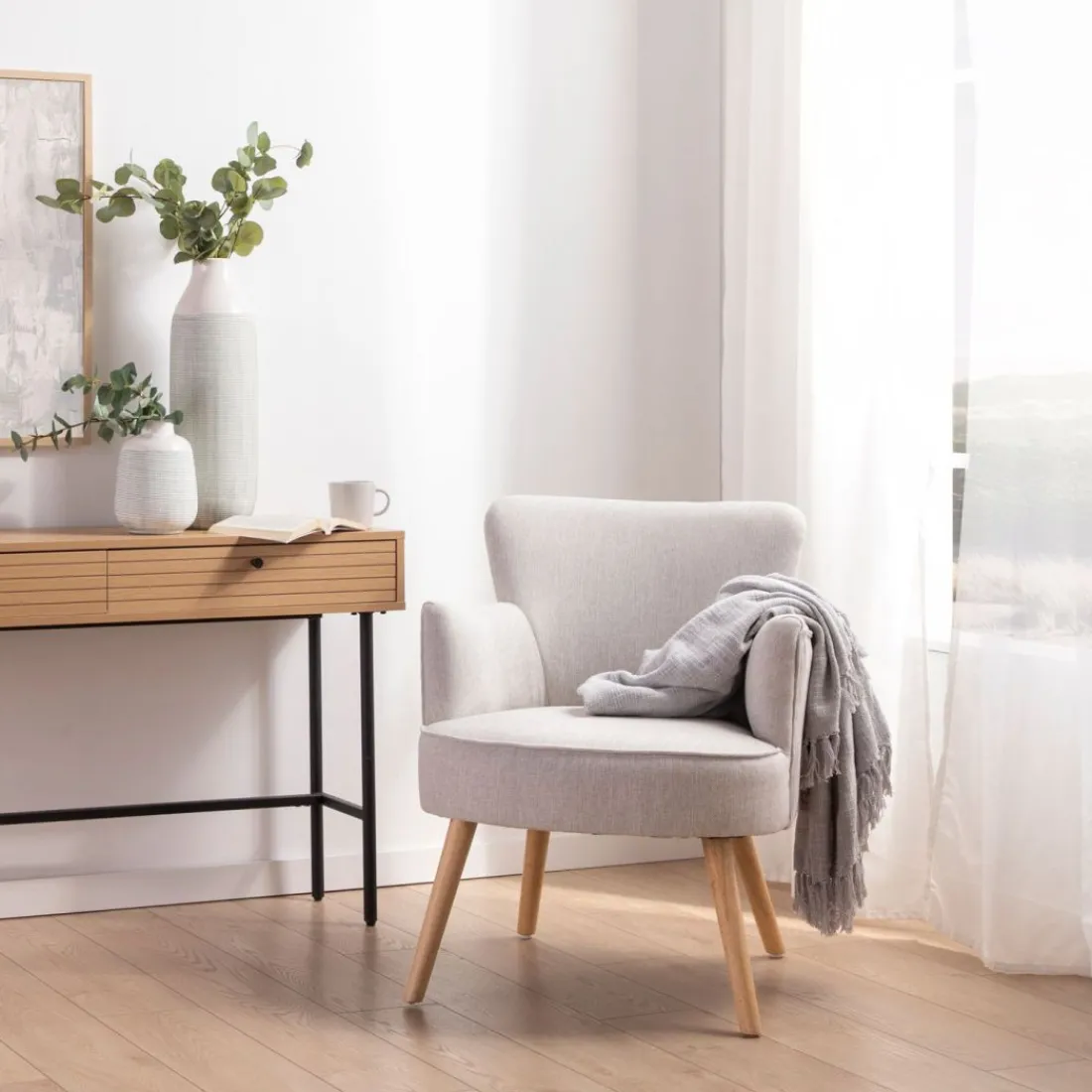 Klast Home Butacas Para Dormitorio|Sillones Y Butacas>Megan Gris perla