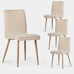 Klast Home Packs 4 Sillas Tapizadas|Sillas De Comedor Y Cocina>Mika Beige