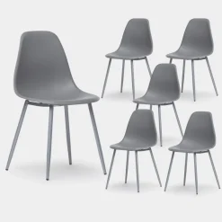Klast Home Packs 6 Sillas Polipropileno|Sillas De Exterior>Nina Gris