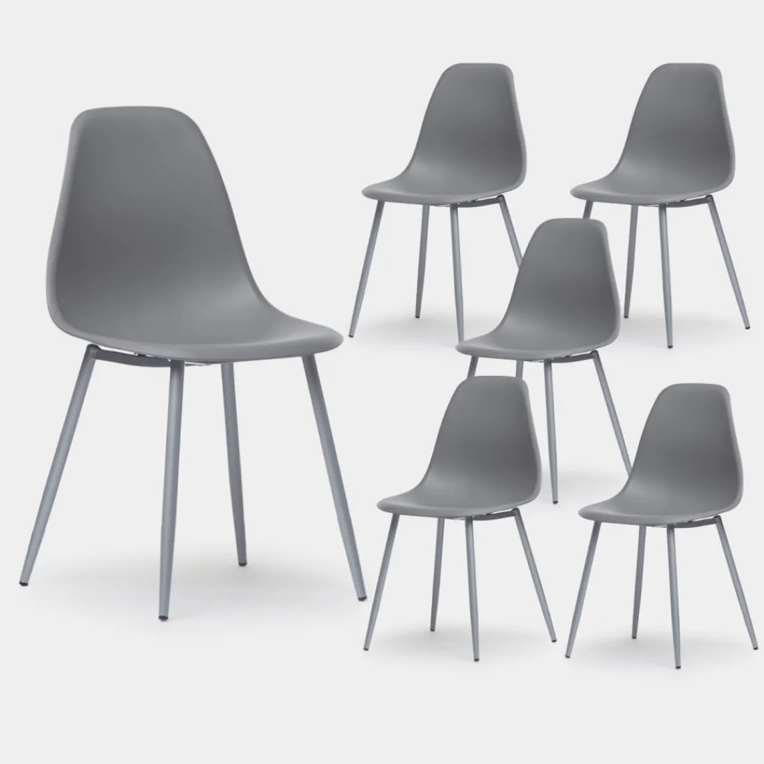 Klast Home Packs 6 Sillas Polipropileno|Sillas De Exterior>Nina Gris